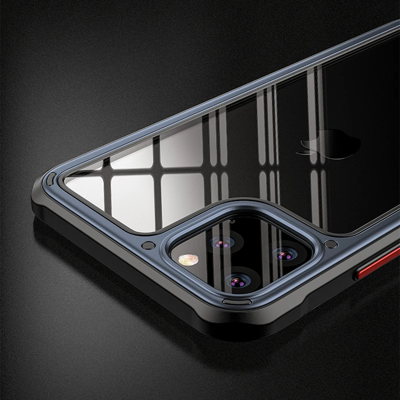 Clear Shockproof Armor Cover Case For Apple iPhone 11 Pro Max 11Pro Silicone Bumper Hard Plastic Full iPhone11Pro iPhone11 | Мобильные