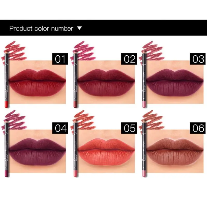 12 шт./компл. водостойкая губная помада для губ долговечная матовая карандаш