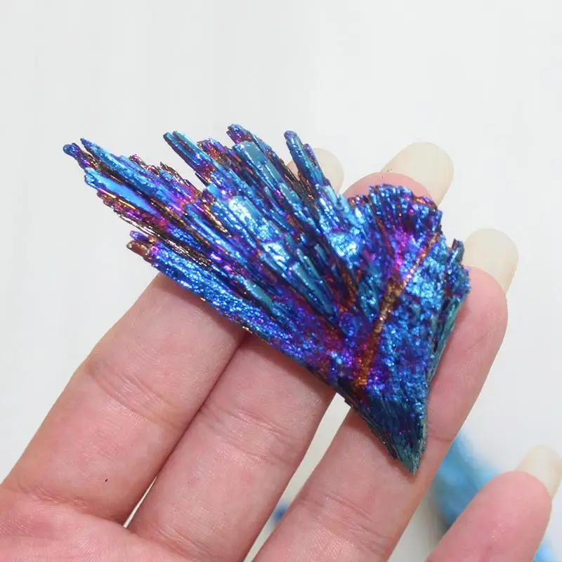 1 шт. натуральный кристалл кварца Jet камень Радуга Титан кластера горох член