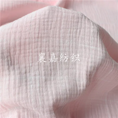 light pink 145x50 см клетчатое хлопковое Креповое детское Двухслойное Марлевое одеяло, пижамная ткань - Цвет: light pink