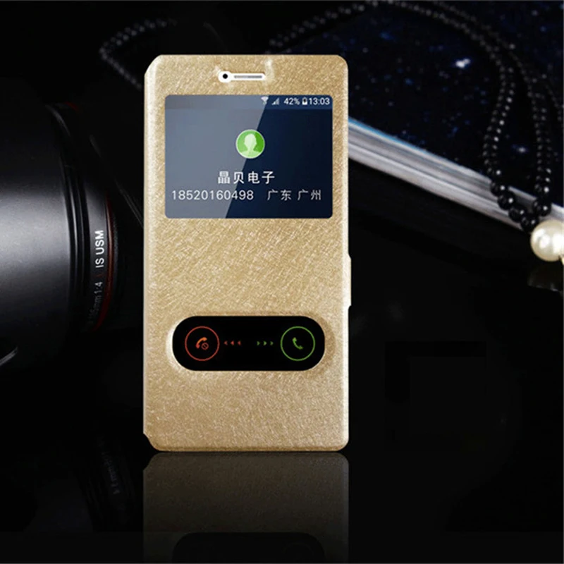 Чехол для Samsung A5 2017 чехол быстрое окошко просмотра ответа раскладной Galaxy чехлы