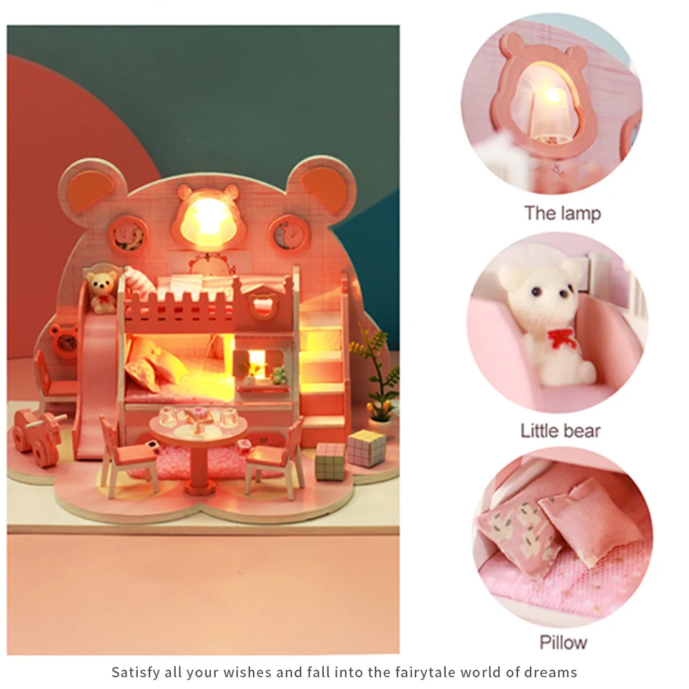 Собранная Модель сделай сам розового чердака игрушка ручной работы