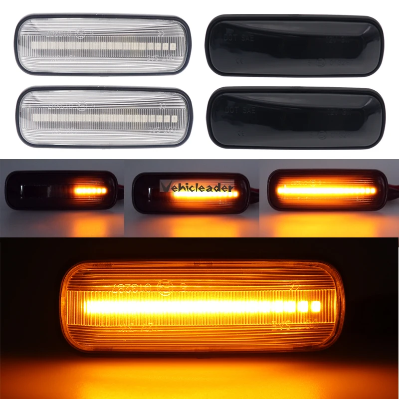 

Pair Dynamic LED Car Side Marker Lights Turn Signal Repeater Lamps For Honda Civic 1995-1999 Ballade Hatchback Sedan Prelude