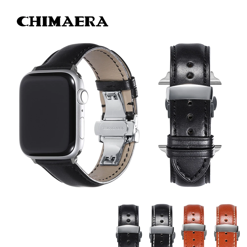 

CHIMAERA Apple Watch Band Genuine Leather Watch Strap Replacement Bracelet 38/40/42/44 mm for Series 4 3 2 1 Apple Watch Bands