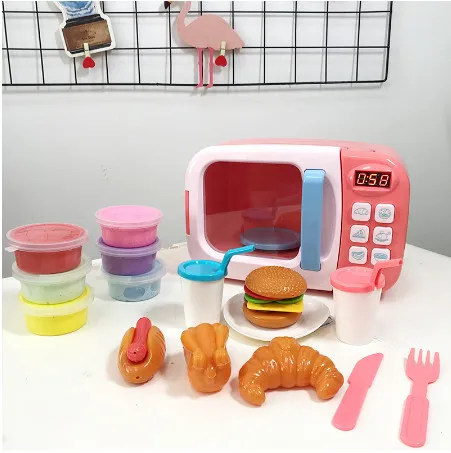 Детские кухонные игрушки имитация микроволновой печи веселые ролевые набор