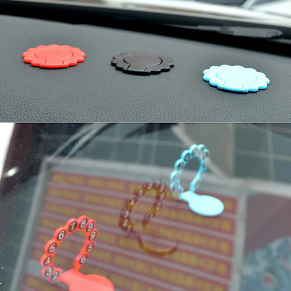 Автомобильная Временная парковочная карта номер телефона пластина Круглый Мини