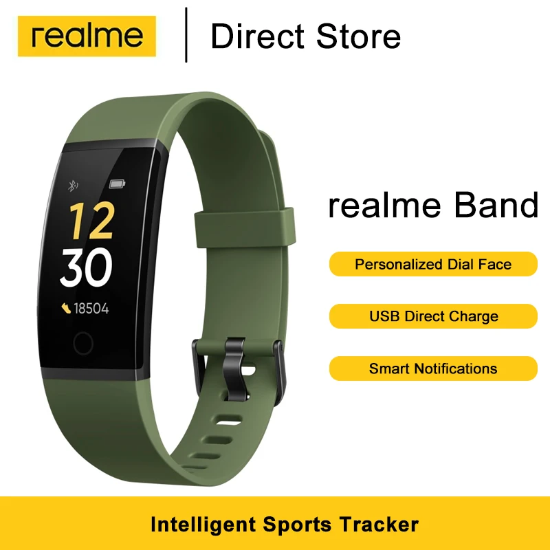 Realme Band Smart Bracelet IP68 Waterproof Heart Rate Monitor Water Reminder Sports Tracker | Электроника