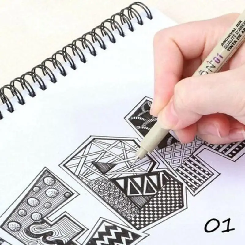 Ручка Pigma Micron водонепроницаемая ручка для рисования эскизная маркеры 08 03 черная