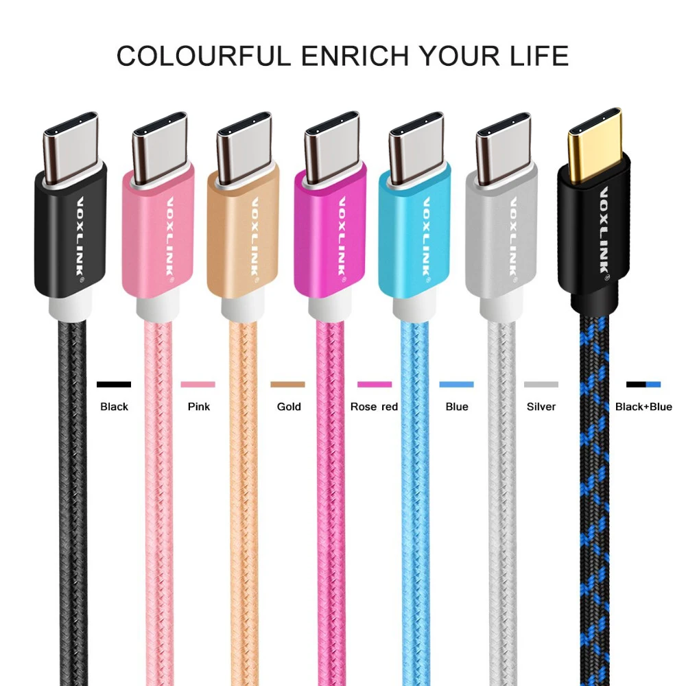 USB кабель в нейлоновой оплетке Type C|Кабели для мобильных телефонов| |
