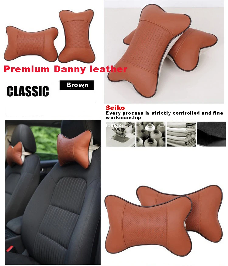 

Car Neck Pillows Car Headrest Universal Headrest Backrest Cushion Auto Interior AccessoriesPVC Leather Neck Headrest Protector