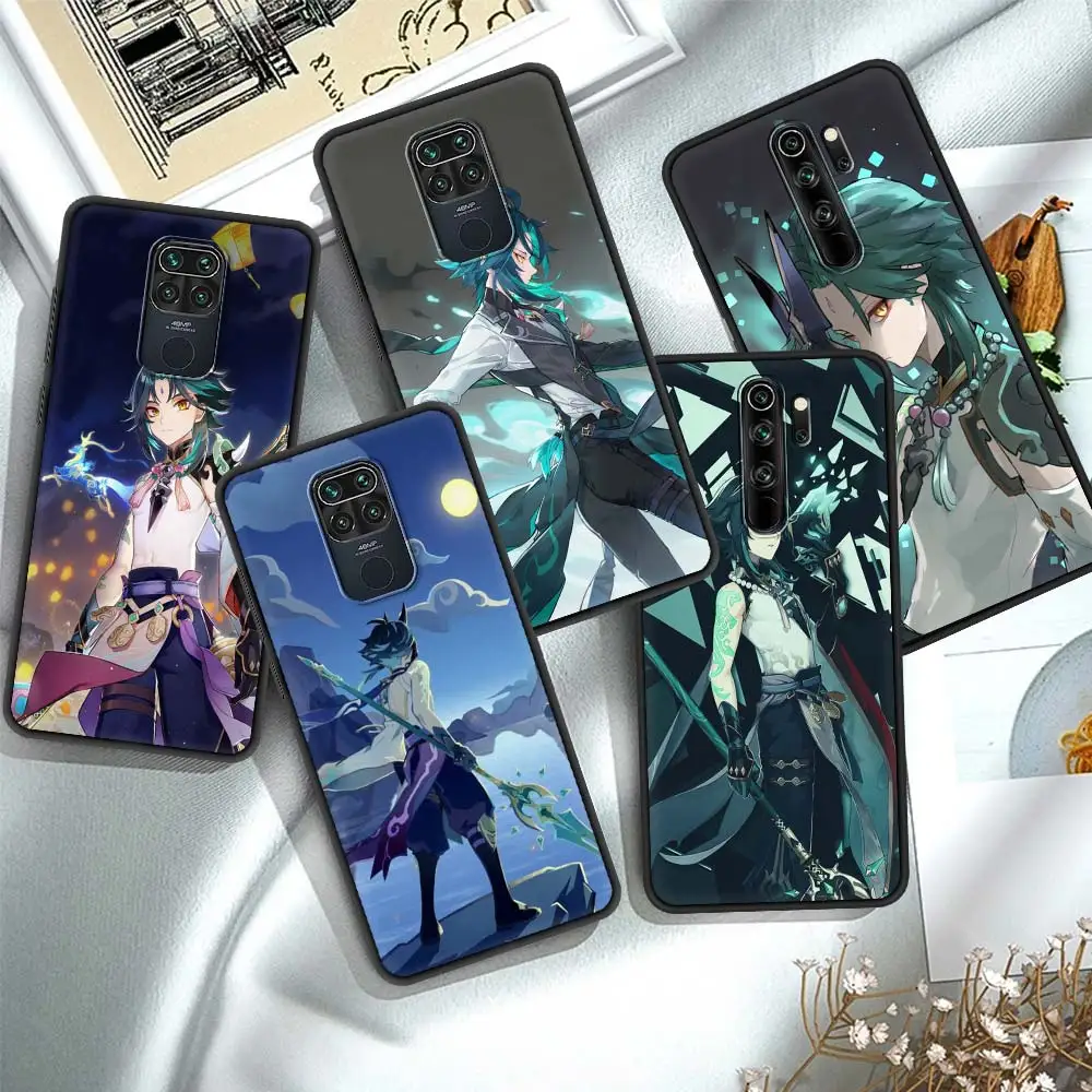 

Phone Case For Xiaomi Redmi Note 9S 9 8 8T 7 10 Pro Max 9T 9C 9A 8A K40 Pro Plus Covers Black TPU Coque Hot Game Genshin Impact