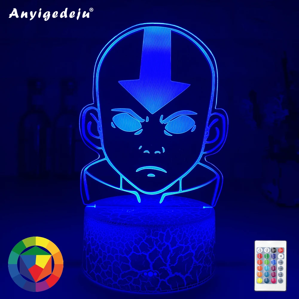 

Acrylic Led Night Light Avatar The Last Airbender for Kids Child Bedroom Decor Nightlight The Legend of Aang Figure Desk 3d Lamp
