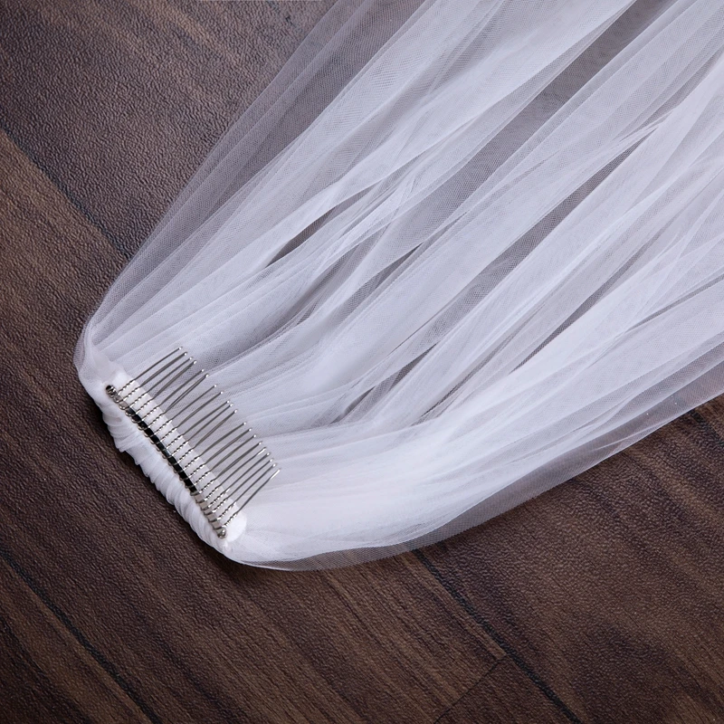 Свадебные аксессуары два слоя 3 метра длиной 5 метров для волос Вуаль-гребень