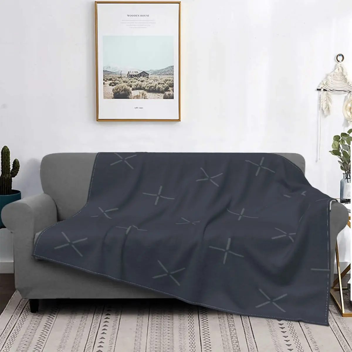 

Prestige-manta térmica a cuadros para cama, manta ponderada de muselina, Color Blue, por Addup