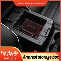car central armrest storage box for mazda cx 5 cx5 kf 2017 2021 interio accessories center console organizer 1pcs black