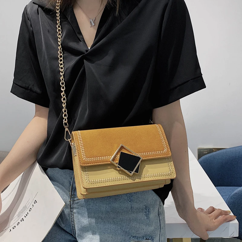 Маленькие кожаные сумки через плечо для женщин 2020 сумка с цепочкой женские