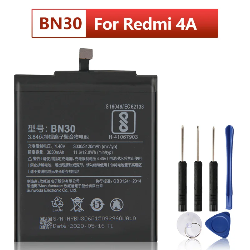 Сменный аккумулятор BN30 для Xiaomi Redmi 4A Redrice телефонные батареи 3120 мАч|Аккумуляторы