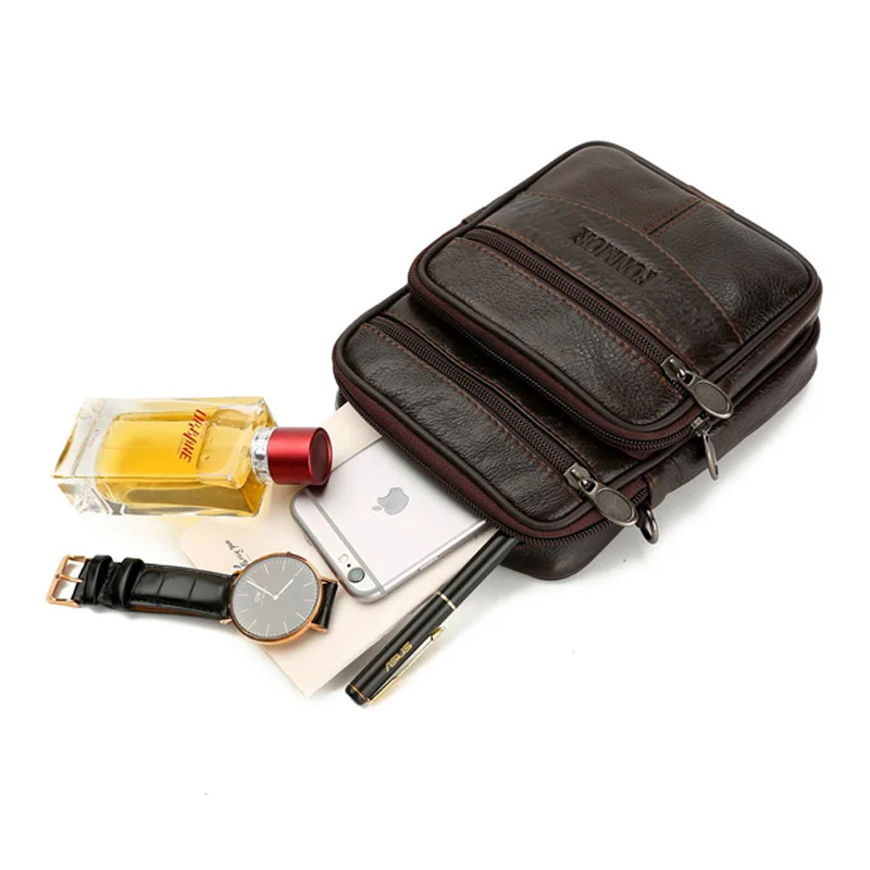 Новый бренд Многофункциональные ранцы на ремне для мужчин коричневая