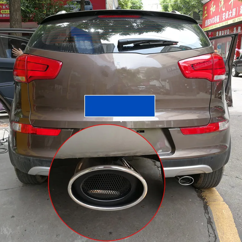 Нержавеющая сталь автомобильный глушитель выхлопных газов для Kia Sportage R 2009 2010 2011 2012 2013 для укладки волос
