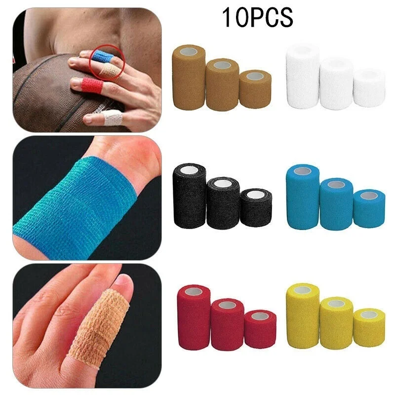 10 рулонов ветеринарная обертка самоклеющиеся повязки когезивные ветеринарные