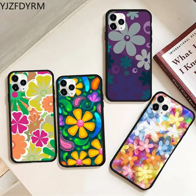 

YJZFDYRM Flower Power Phone Case Rubber for iPhone 11 pro XS MAX 8 7 6 6S Plus X 5S SE 2020 XR case