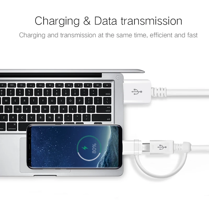 Кабель Samsung 2 в 1 с Micro USB Type-C для быстрой синхронизации данных кабель Galaxy S21 S20 Ultra S10