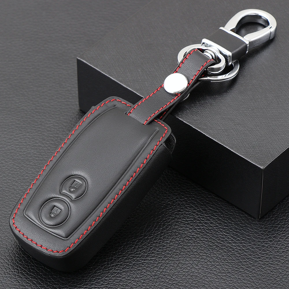Leather Car Key Cover Fob Case 2 Button Smart Remote Protect Holder For Suzuki Swift Sport SX4 Scorss Grand Vitara | Автомобили и