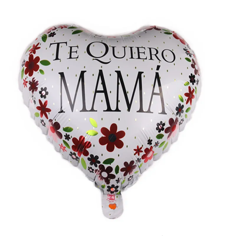 5 шт./лот 18 дюймов круглый испанский Feliz Dia Mama фольгированный гелиевый воздушный