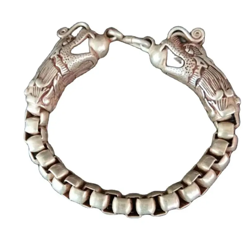 

Браслет из старого тибетского серебра с вырезами из Китая