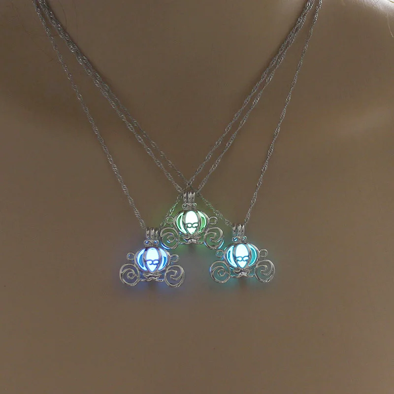 Светящееся ожерелье с подвеской в виде тыквы для женщин девочек детей светящееся