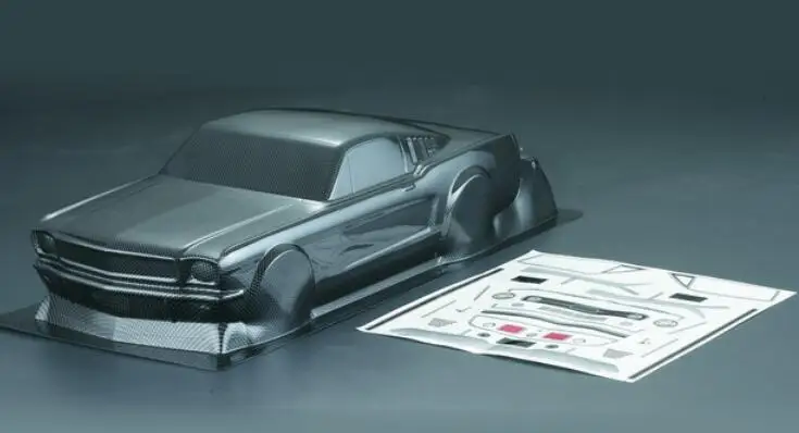Радиоуправляемая машина OnRoad Clear GT Mustang GT 60 s корпус 200 мм HPI Kyosho Tamiya Redcat HSP 1-10 Масштаб Yokomo Drift 1965 Ford Shelby - Цвет: carbon GT