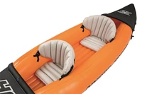 351x76cm Inflatable Two Person Kayak Sit in Fishing Kayak Double Paddle Floating Air Drifting Boat for River Lake Sea