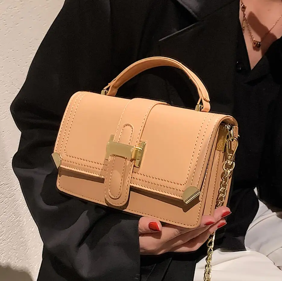 

Винтажная квадратная маленькая сумка-тоут, новинка зимы 2021, качественная женская дизайнерская сумка из искусственной кожи, роскошная бренд...