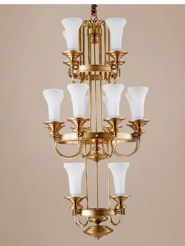 Фойе античная латунь медь светодиодный подвесной светильник abajour декор с