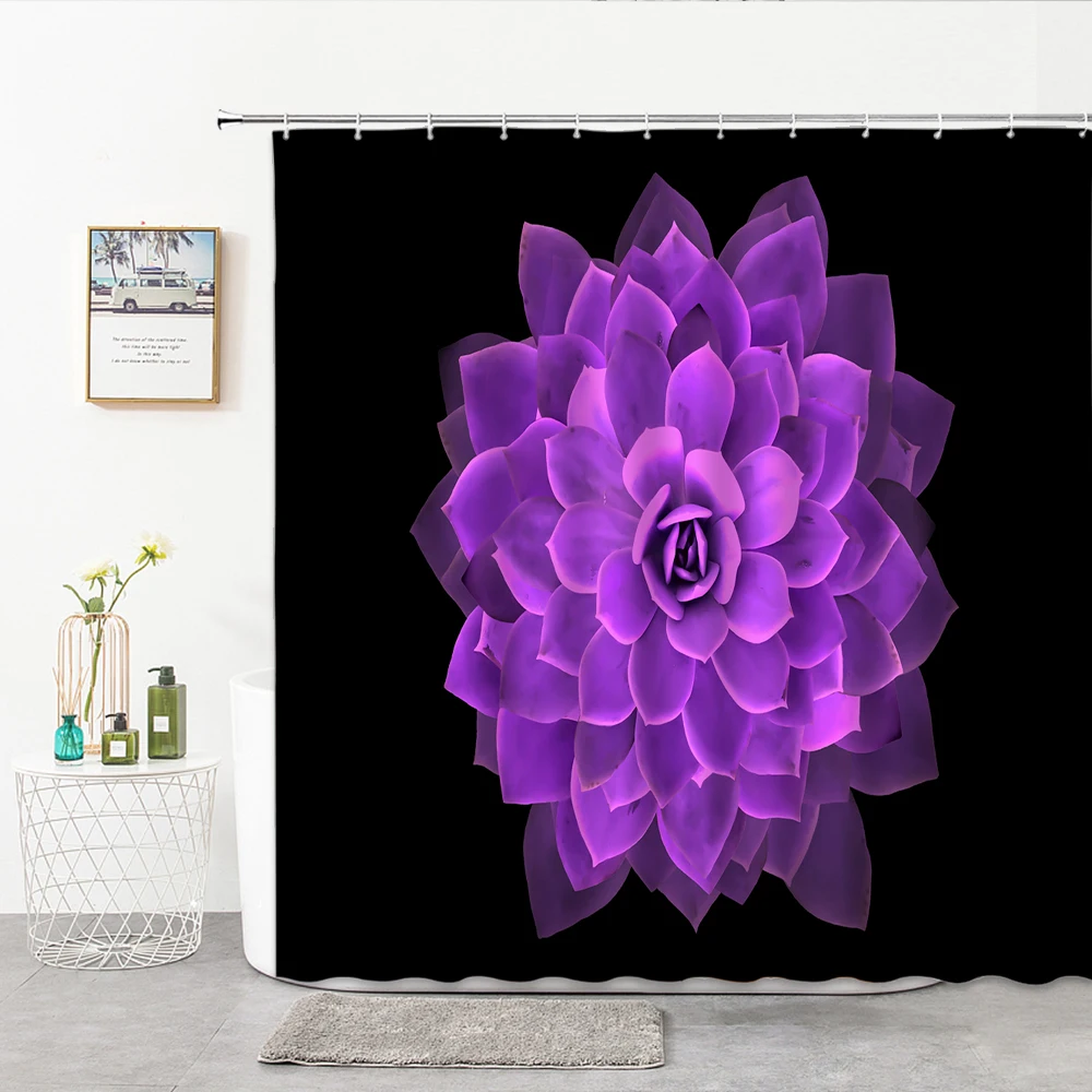 

Pink Mandala Floral Print Shower Curtain Bohemian Geometry For Home Bath Decor Fabric Washable Bathroom Curtains With 12 Hooks