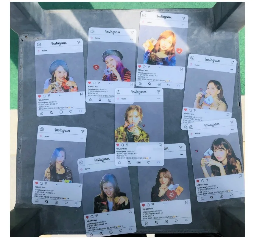 Двойная Фотокарта набор ДА или да Tzuyu Kpop K Pop наружная карта Ins прозрачная
