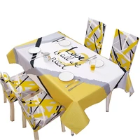 waterproof dining set of 6 pieces table cloth spandex stretch chair cover chaise couch stool protector dining room kitchen