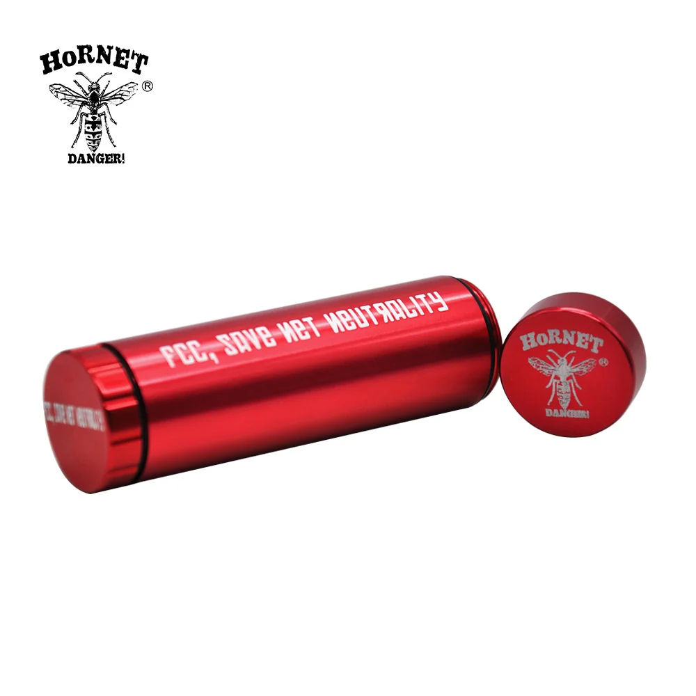 

HORNET Aluminum 30mm Herb Grinder Dugout Pipe Case Tobacco Grinder With Storage Room Case Portable Cigarette Organizer Boxes
