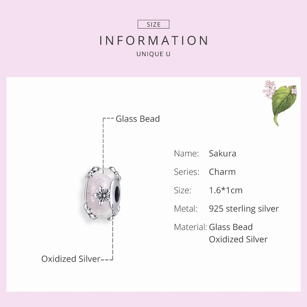 MOWIMO, настоящее 925 пробы, серебро, муранское стекло, розовая Сакура, бусины, подходят для браслетов Pandora, подвески, серебро 925, оригинальные ювелирные изделия BKC1302