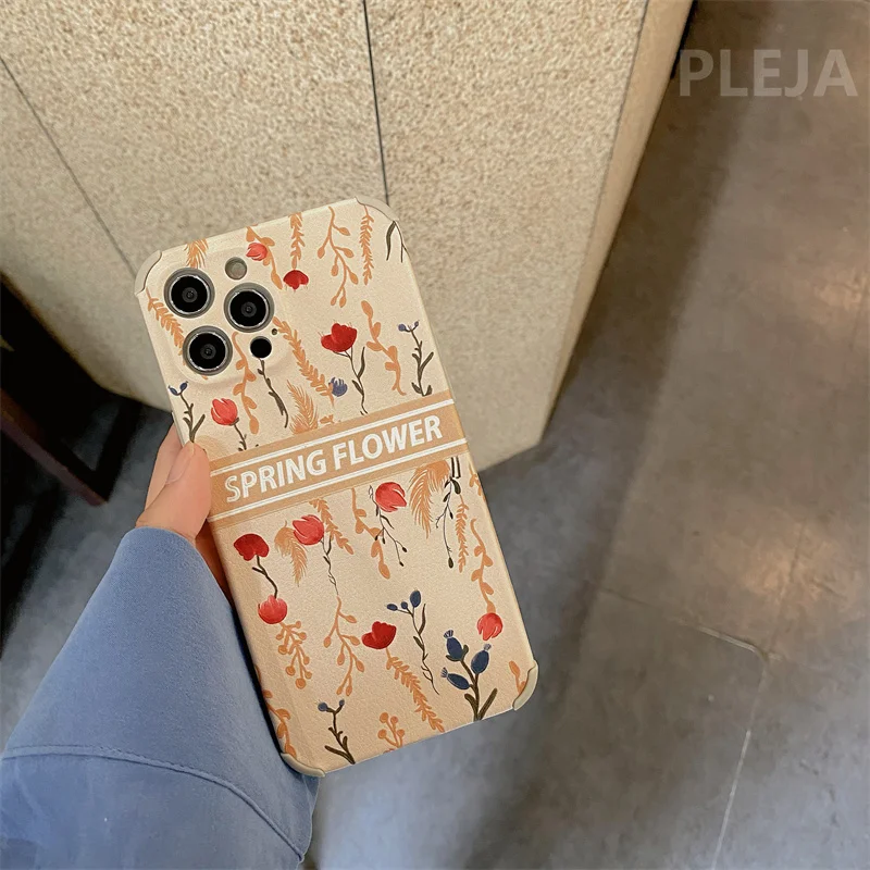 Роскошный рельефный милый чехол для телефона с цветами iphone 12 11 Pro Max X XR XS SE 2020 7 8 Plus