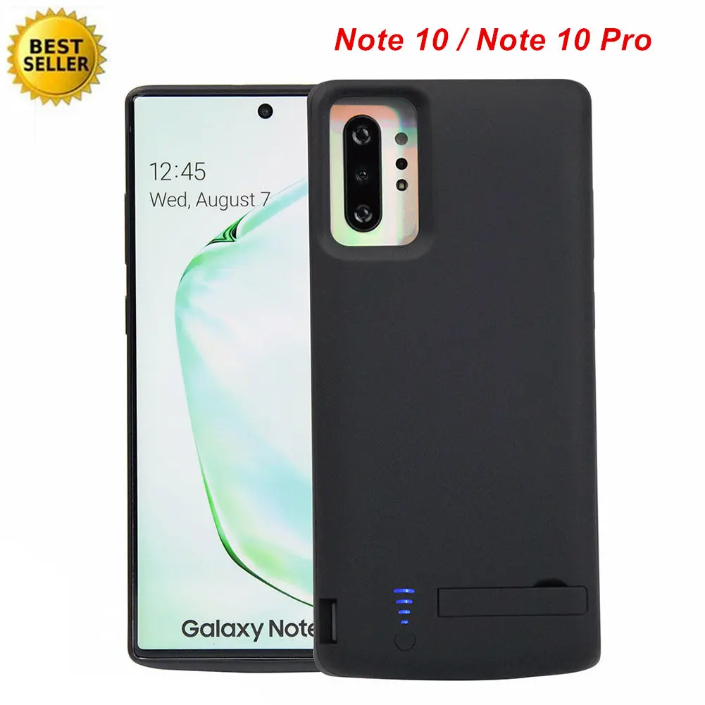 Внешний аккумулятор, зарядное устройство для samsung Galaxy Note 10 Plus, 5G, 6000 мА/ч, противоударный чехол для samsung note10, 5000 мА/ч, мягкий чехол-подставка