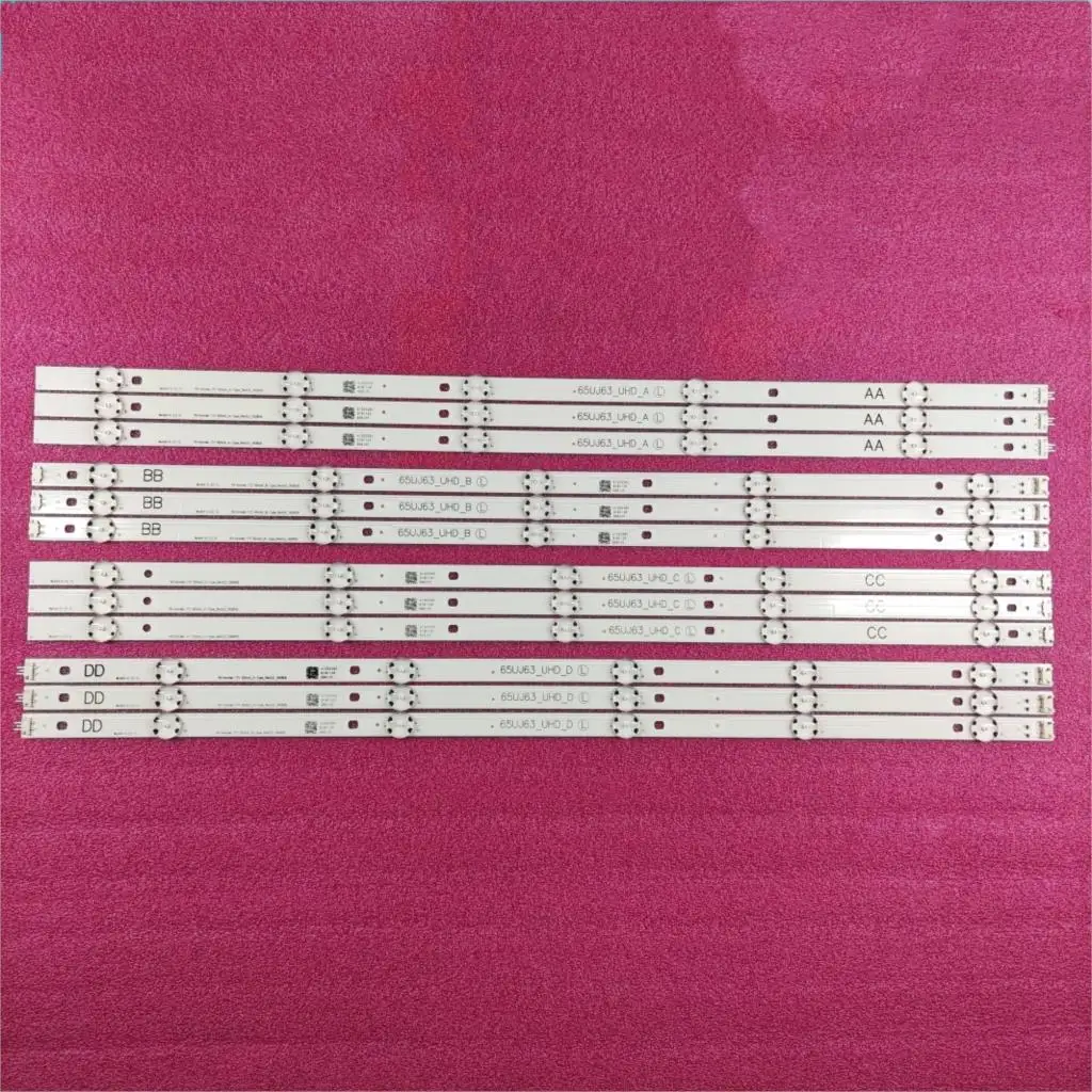 

12 PCS/set LED backlight strip for LG 65UJ6300 65UJ630V 65UJ634V 65UJ5500 65UK6100 Innotek 17Y led bar
