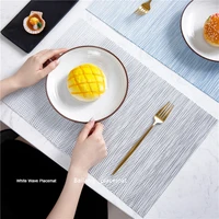 6 pieces of nordic style gradient non slip insulation placemat set net red restaurant hotel decoration table mat pvc coaster