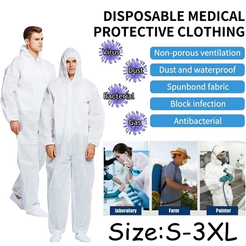 

Waterproof One Time Disposable Oil-Resistant Protective Coverall for Spary Painting Decorating Clothes Overall Suit Workwear