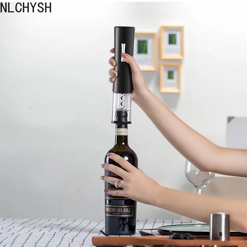 electric wine opener corkscrew foil cutter set automatic high end bottle opener for wine kitchen gadgets can opener free global shipping