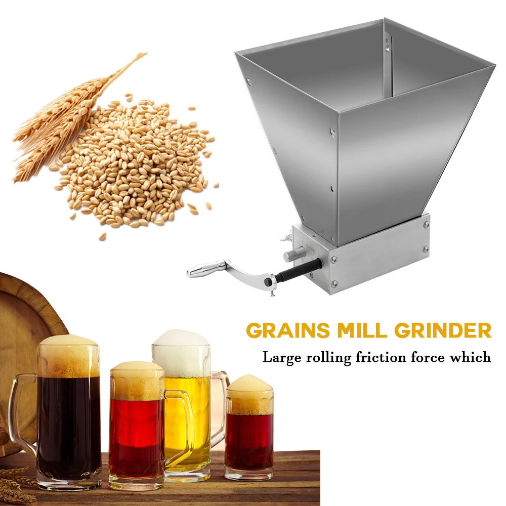 1L Manual Food Grinder With Adjustable Steel Roller Malt Corn Grains Mill Grinder Food Processors Superfine Large Powder Machine