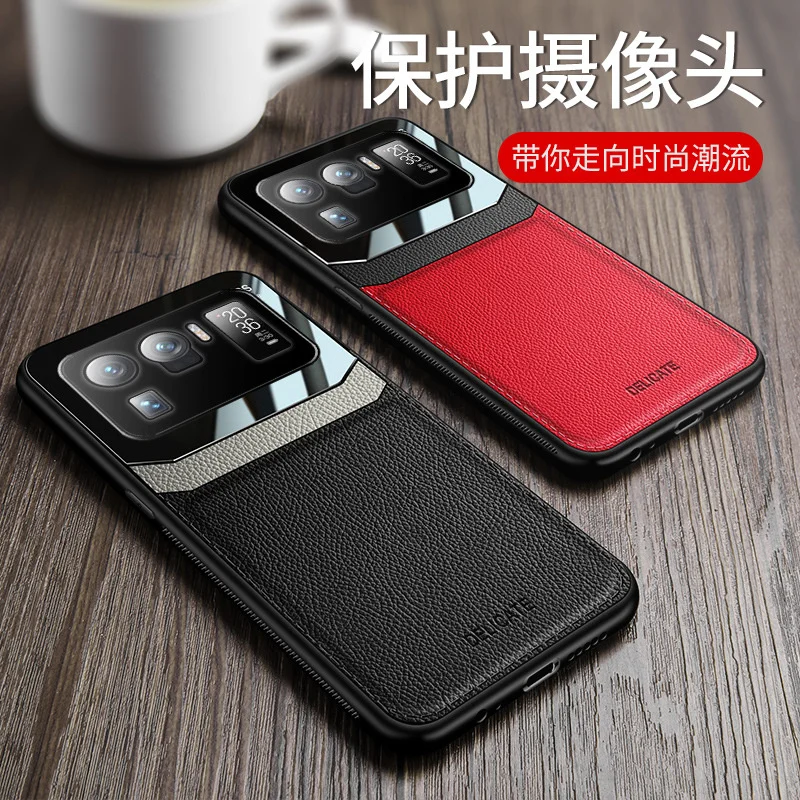 suitable for xiaomi 11ultra leather mobile phone case 11lite anti falling eye protection lens poco x3nfc protective cover free global shipping