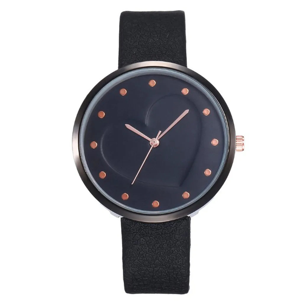 Повседневные женские часы модные наручные простые кварцевые с кожаным ремешком