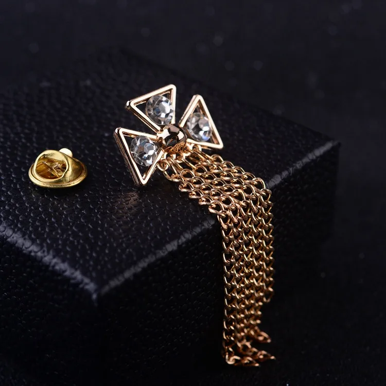 Модная индивидуальная циркониевая брошь мужские Значки для костюма булавка