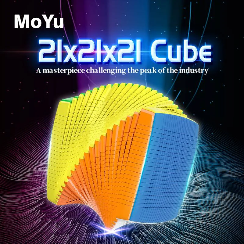 

2021 MoYu 21x21x21 Giant Magic Cube Stickerless Big Speed Cube Collection Puzzle Kids Educational Toys In Gift Box
